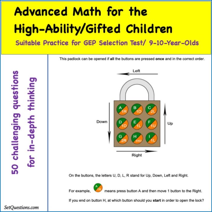 Advanced Math for High-Ability/Gifted 9-10-Year-Olds